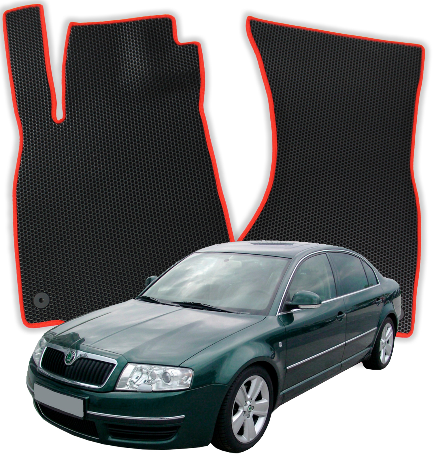 OMEVO EVA Fußmatten für Škoda Superb 1 gen Limousine (2001-2008)