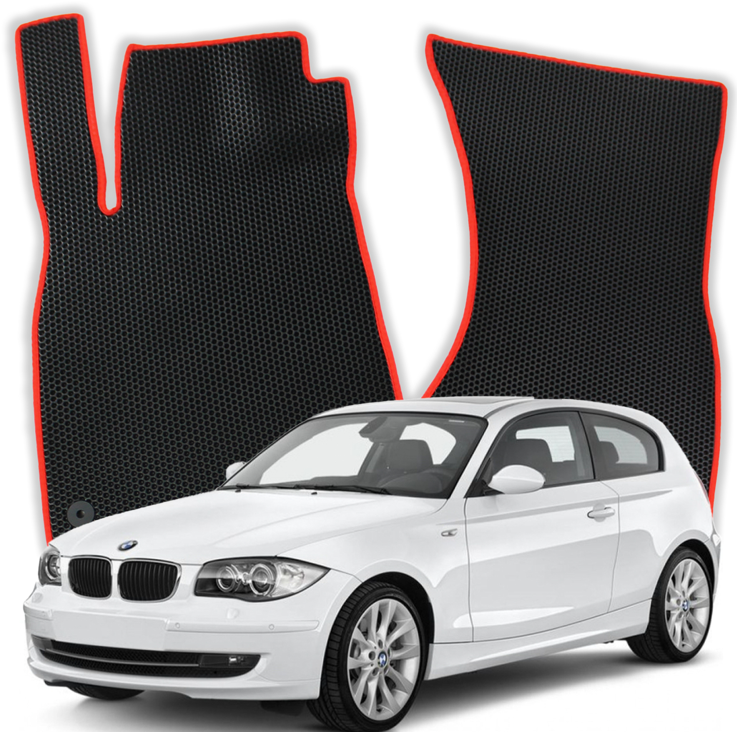 OMEVO EVA Fußmatten für BMW 1er E81 1 gen Kompakt 3 Türer (2004-2011)
