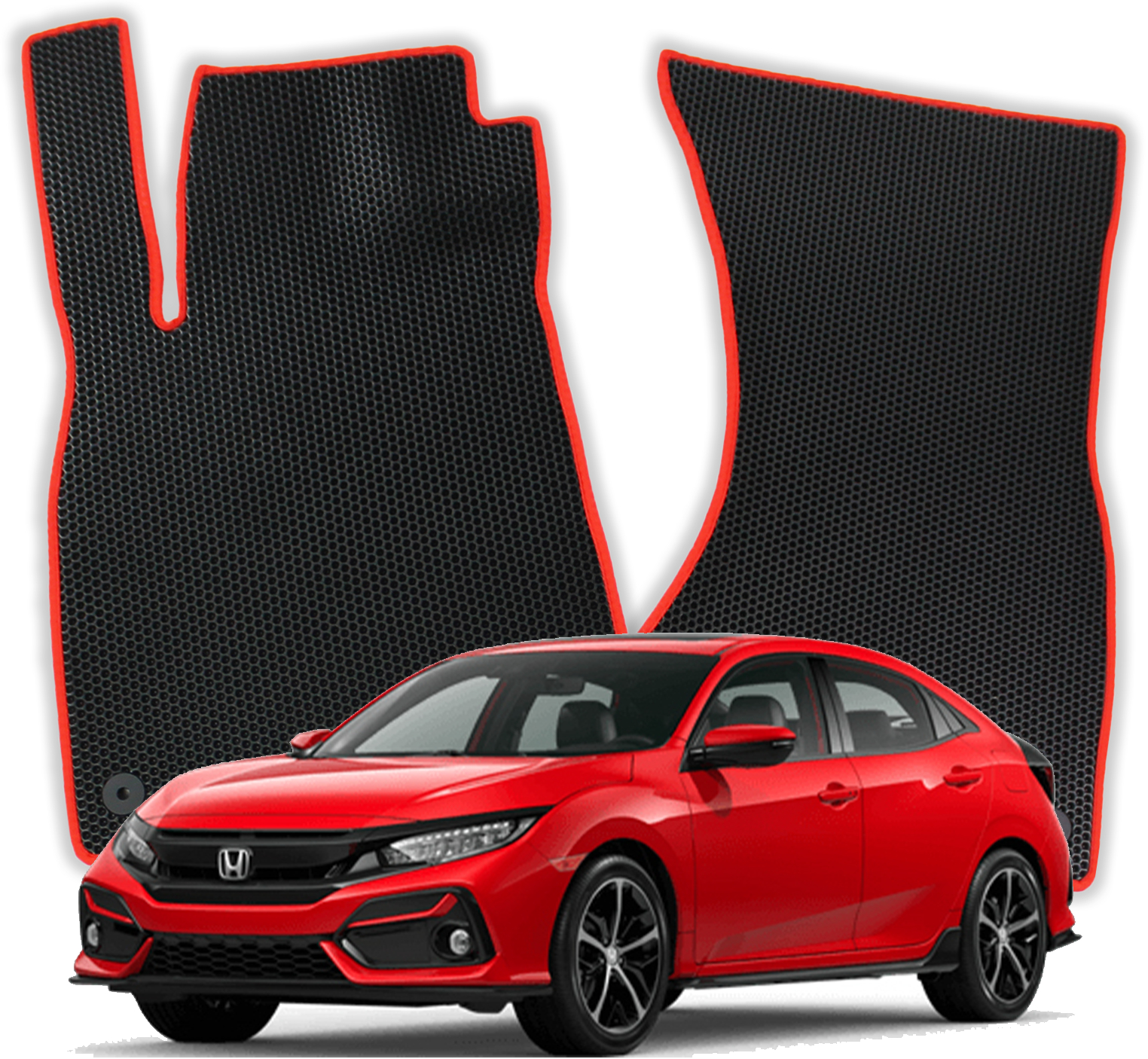 OMEVO EVA Fußmatten für Honda Civic 10 gen Kompakt 5 Türer (2015-2021)