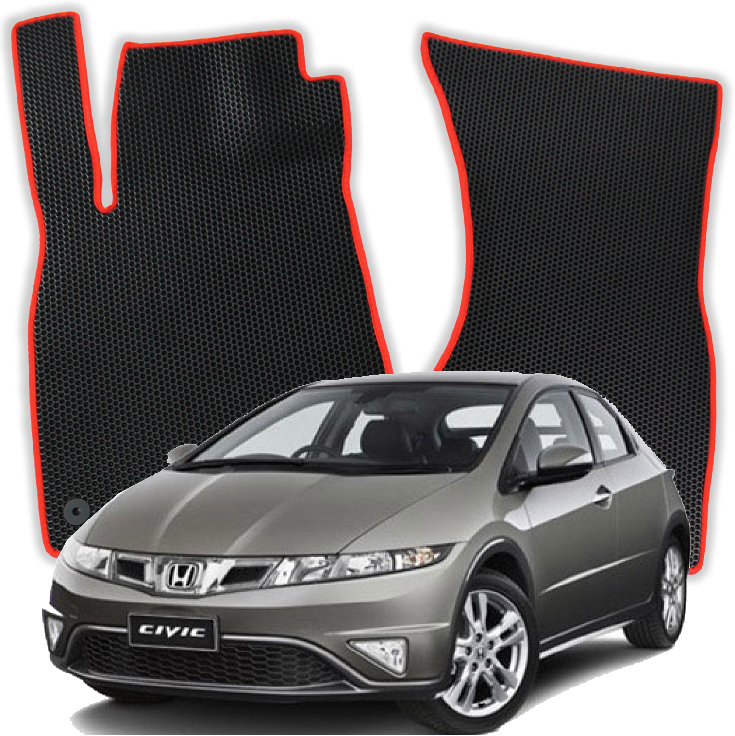 OMEVO EVA Fußmatten für Honda Civic UFO 8 gen Kompakt 3 Türer (2006-2011)