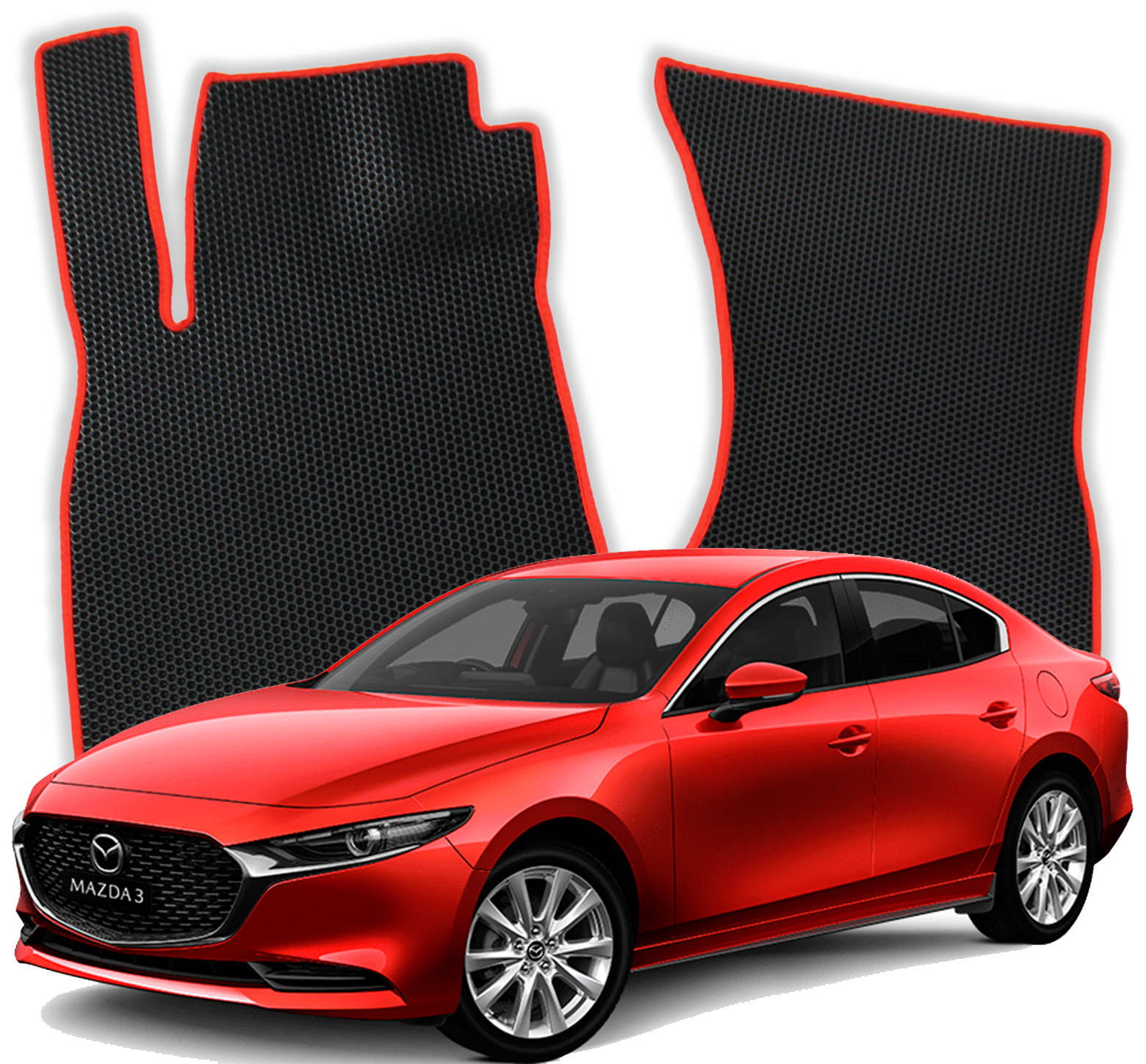 OMEVO EVA Fußmatten für Mazda 3 BP 4 gen Limousine (2019-2025)