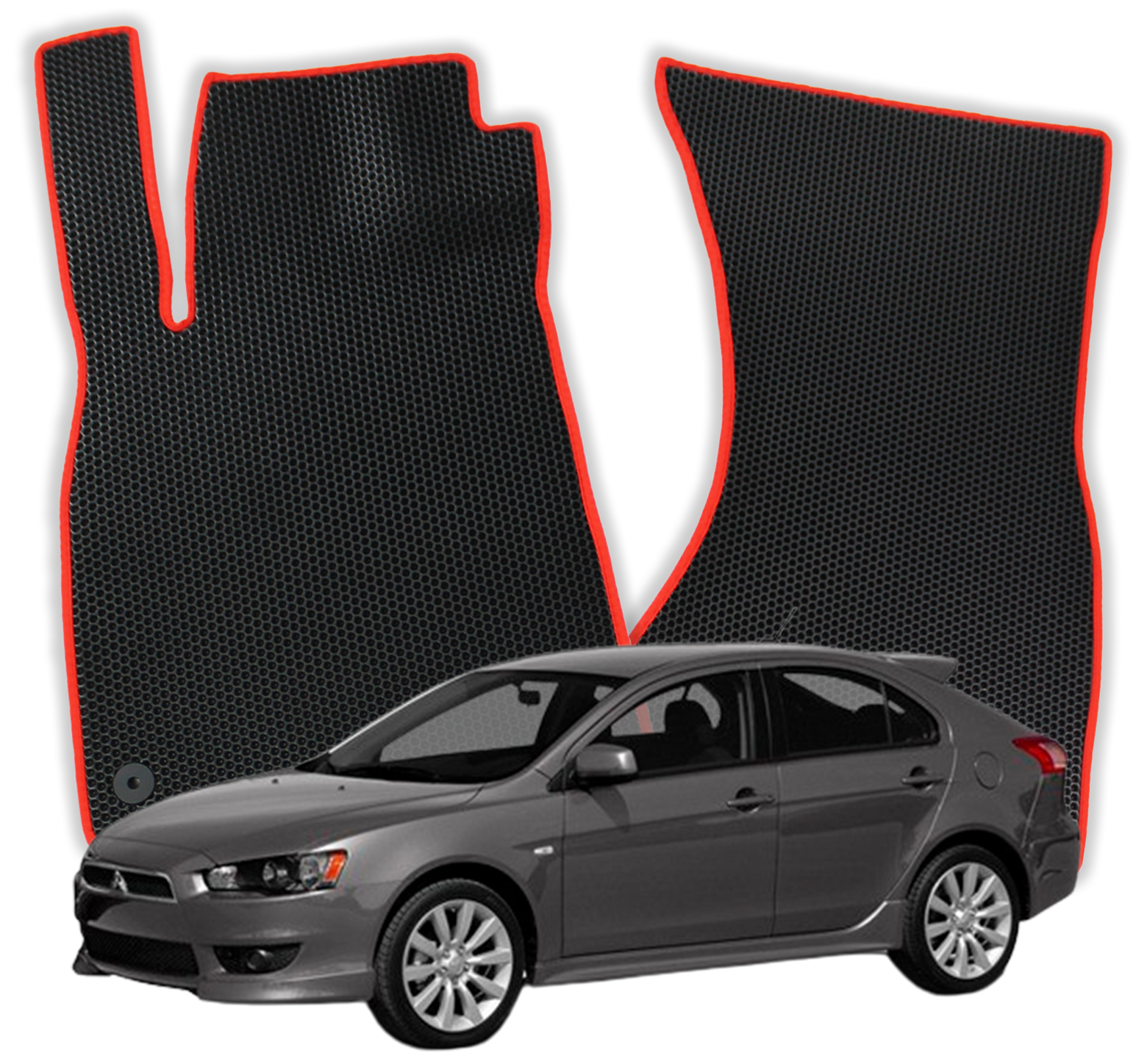 OMEVO EVA Fußmatten für Mitsubishi Lancer 8 gen Kompakt 5 Türer (2007-2016)