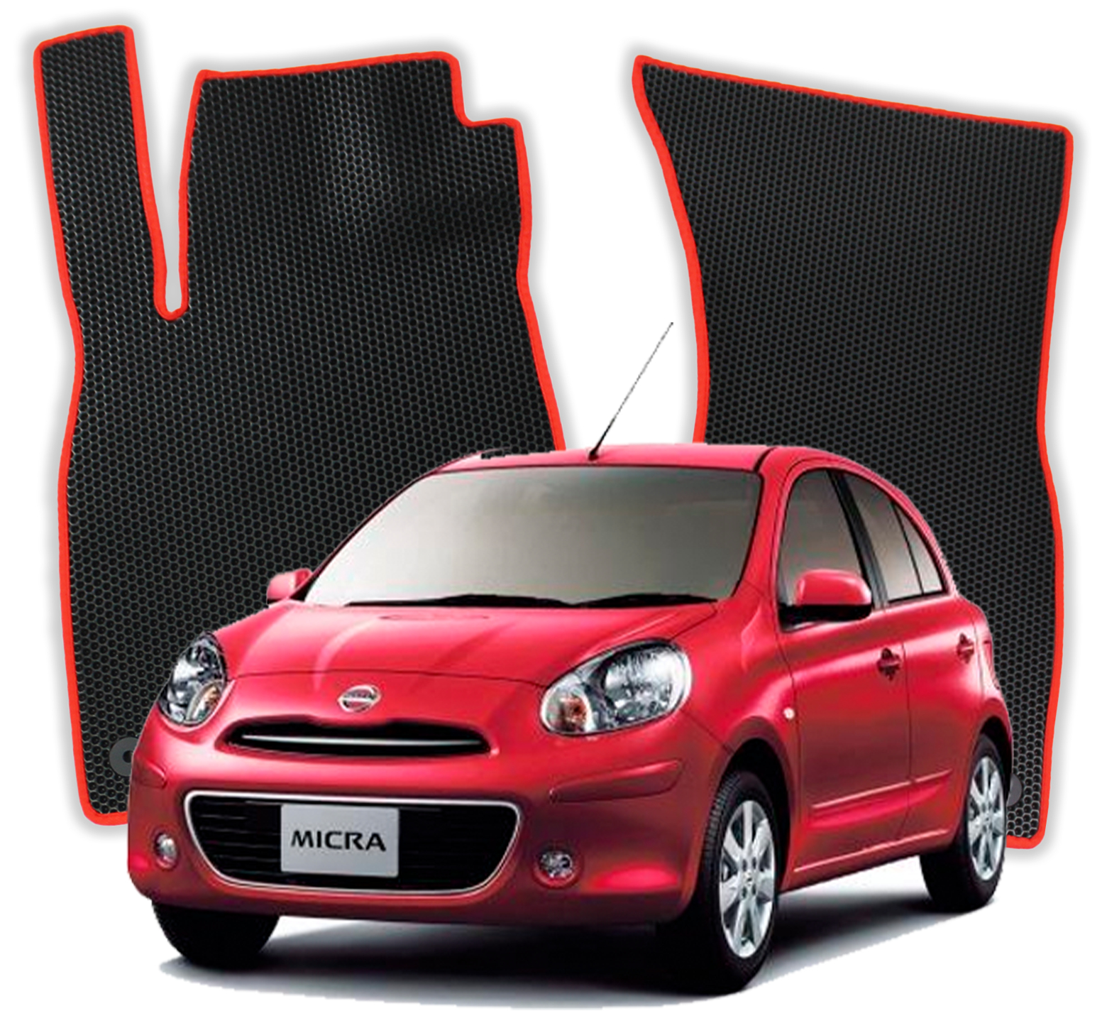OMEVO EVA Fußmatten für Nissan Micra K13 4 gen Kompakt 5 Türer (2010-2016)