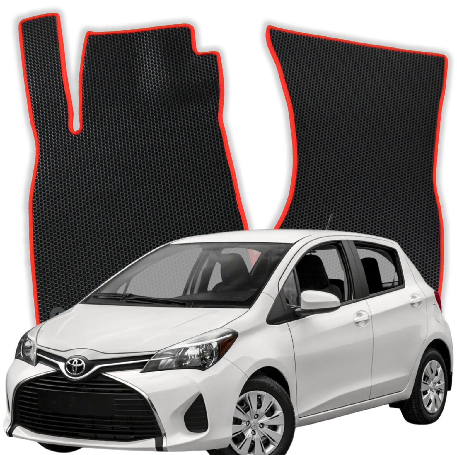 OMEVO EVA Fußmatten für Toyota Yaris 3 gen Kompakt 5 Türer (2011-2020)