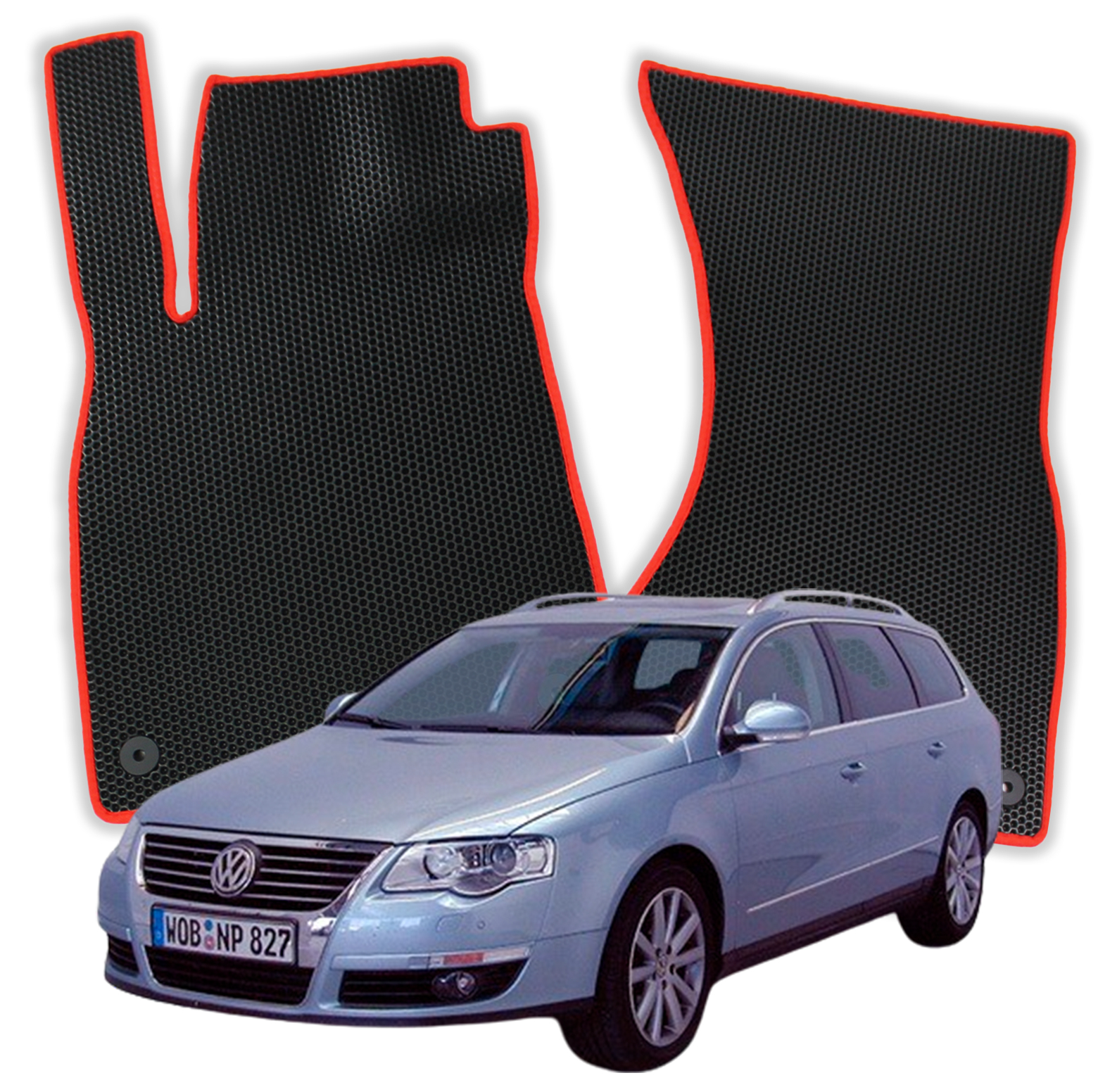 OMEVO EVA Fußmatten für Volkswagen Passat B6 6 gen Kombi (2005-2010)