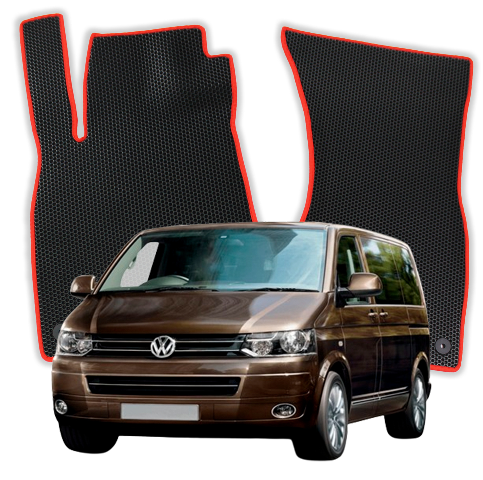 OMEVO EVA Fußmatten für Volkswagen Transporter Caravelle T5 5 gen Minivan 4 Türen (2003-2015)