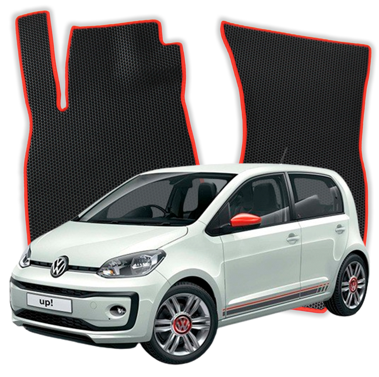 OMEVO EVA Fußmatten für Volkswagen UP 1 gen Kompakt 5 Türer (2011-2023)