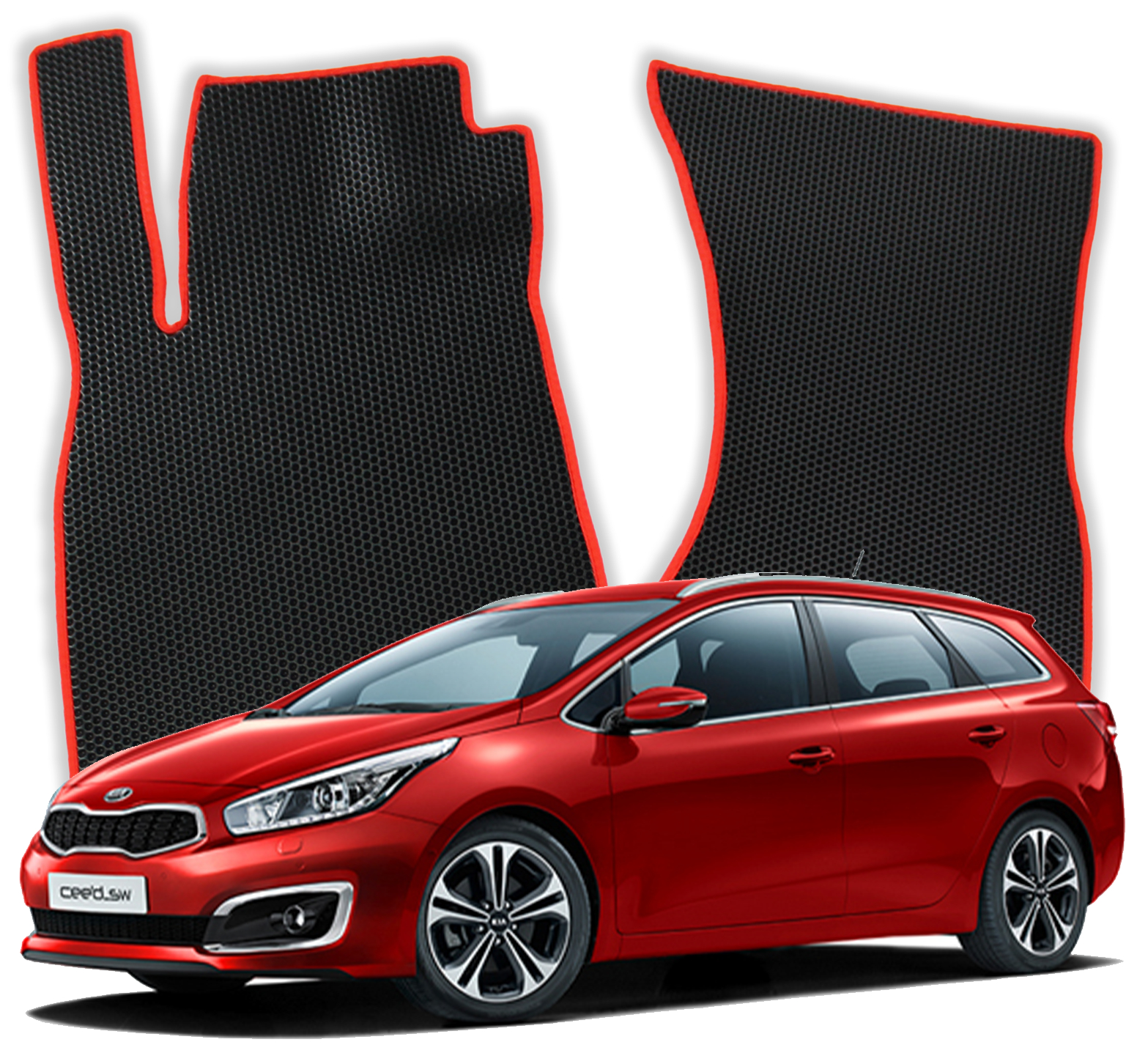 OMEVO EVA Fußmatten für Kia Ceed JD 2 gen Kombi (2012-2018)