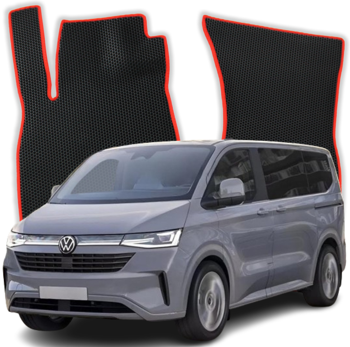 Gummi-Fußmatten Passend Für VW T7 Multivan  2./3. Sitzreihe  Ab 11 2021 2 Und 3 Reihe