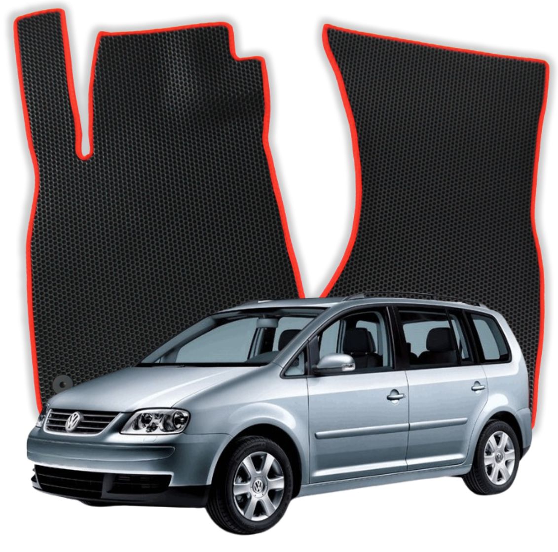 OMEVO EVA Fußmatten für Volkswagen Touran 5-Sitzer 1 gen Minivan (2003-2015)