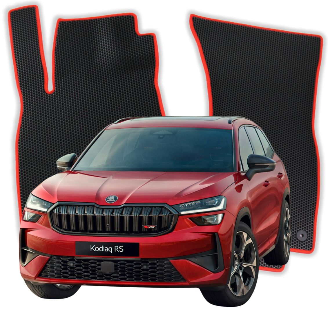 3D Gummi Fussmatten Für SKODA Kodiaq 7-Sitzer