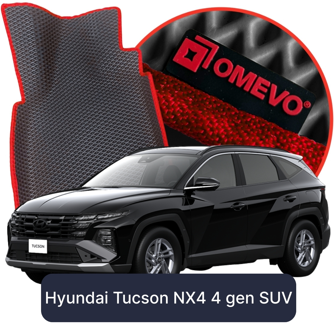 OMEVO 5D Pro EVA Fußmatten für Hyundai Tucson NX4 4. gen SUV (2020-2025)