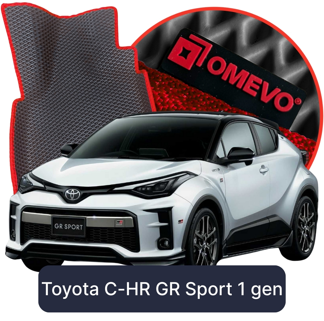OMEVO 5D Pro EVA Fußmatten für Toyota C-HR GR Sport 1. gen SUV (2016-2023)