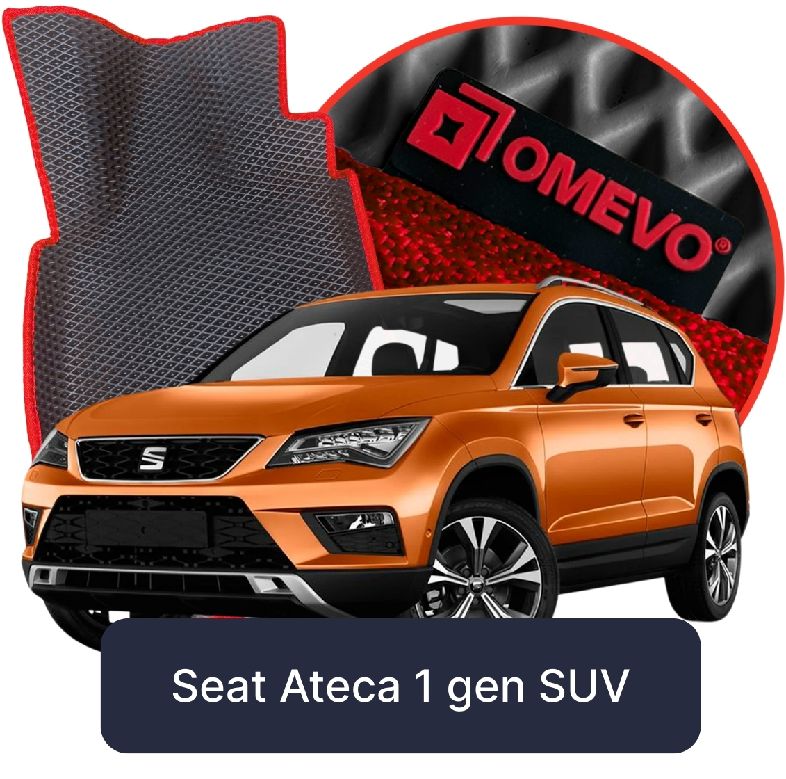 OMEVO 5D Pro EVA Fußmatten für Seat Ateca 1. gen SUV (2016-2025)