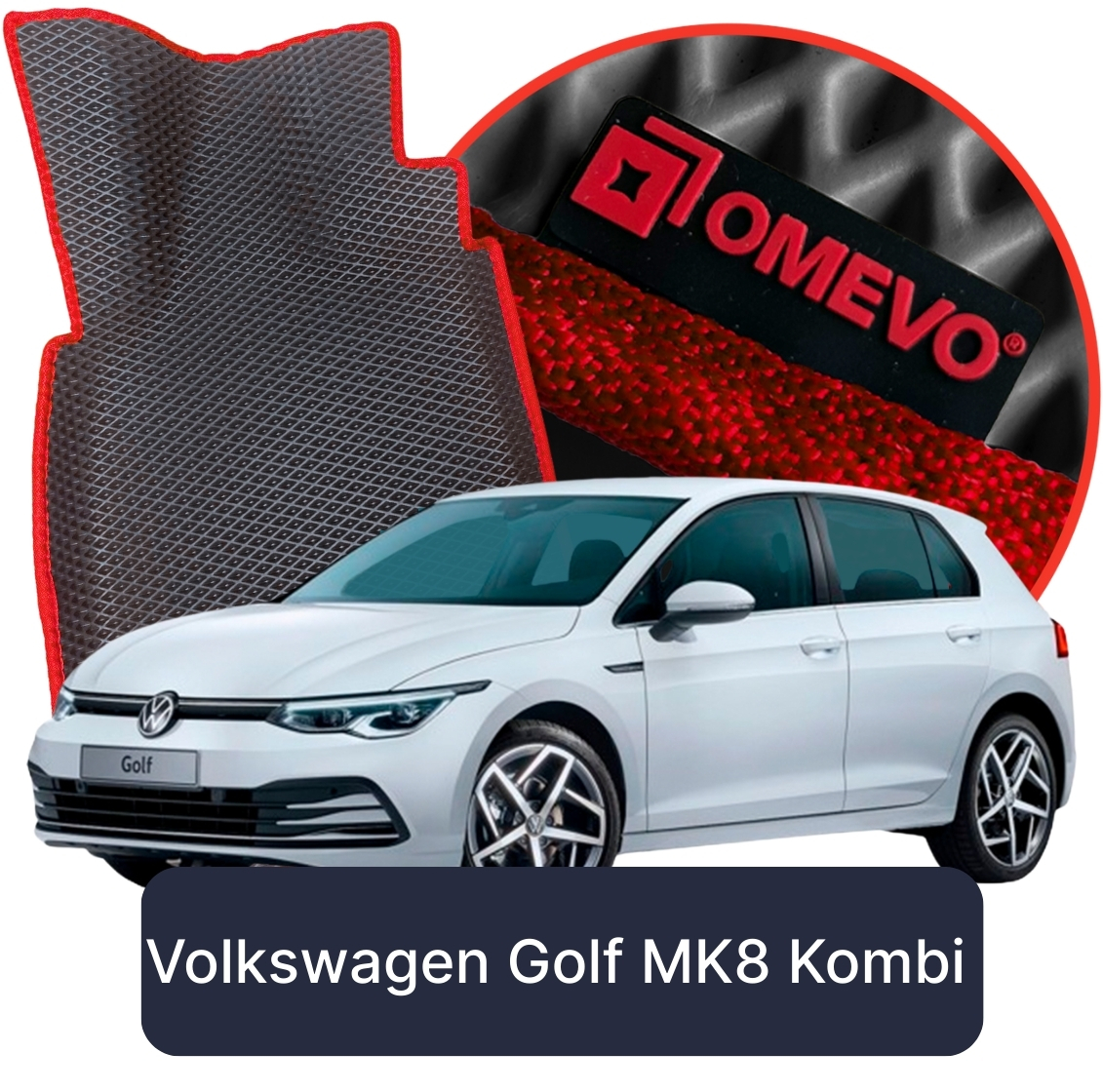 OMEVO 5D Pro EVA Fußmatten für Volkswagen Golf MK8 8. gen Kombi 5-türig (2019-2025)