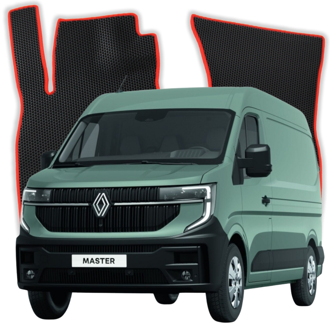 OMEVO EVA Fußmatten für Renault Master 3-Sitzer 4gen Transporter (2024-2025)