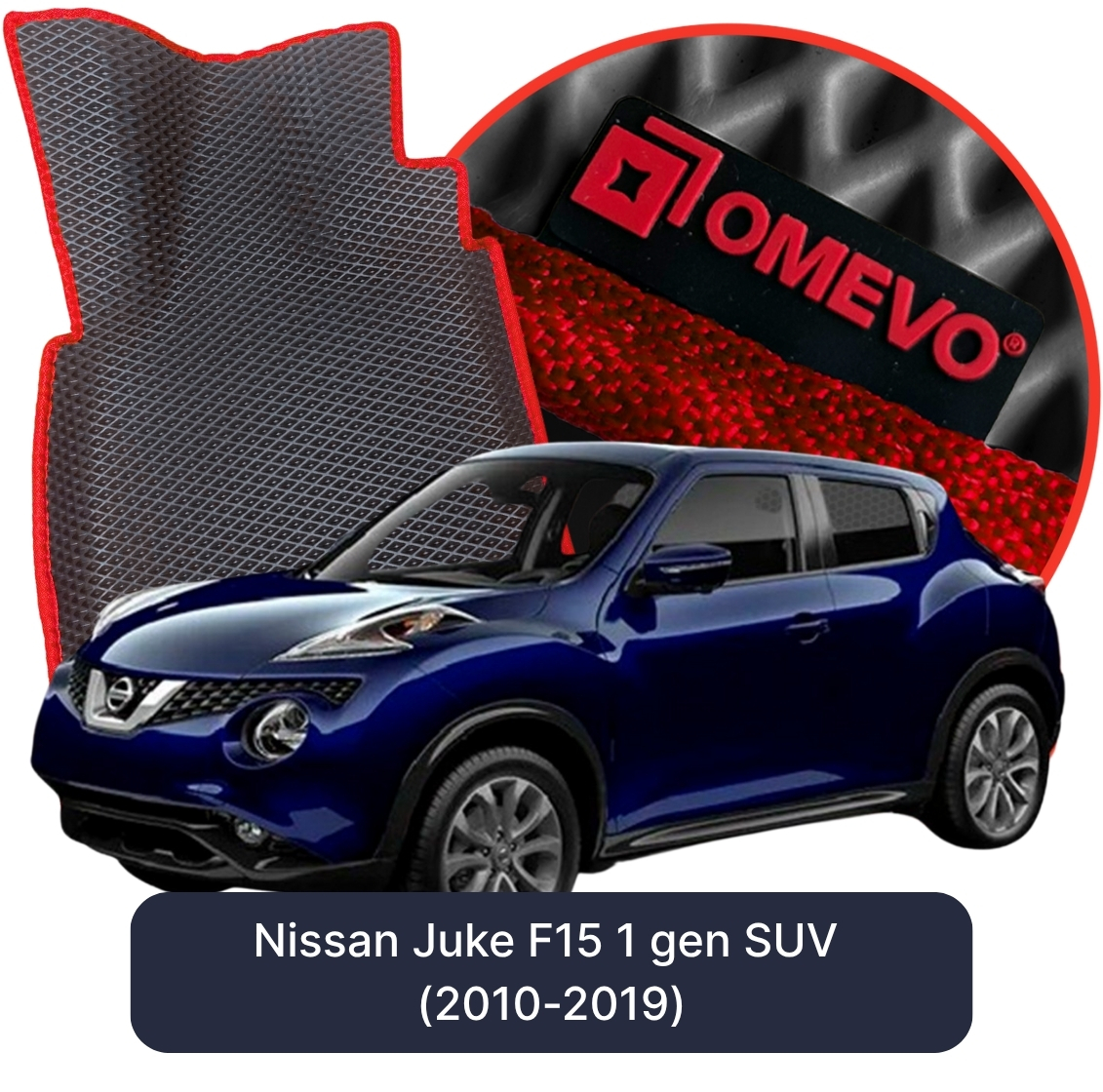 OMEVO 5D Pro EVA Fußmatten für Nissan Juke F15 1. Generation SUV (2010-2019)