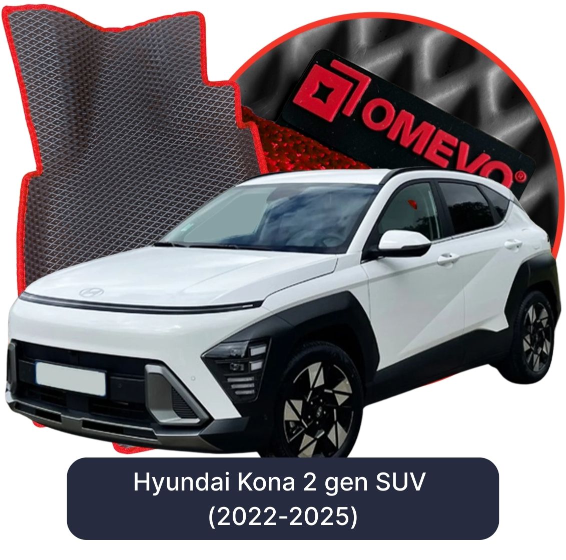 OMEVO 5D Pro EVA Fußmatten für Hyundai Kona 2. Generation SUV (2022-2025)