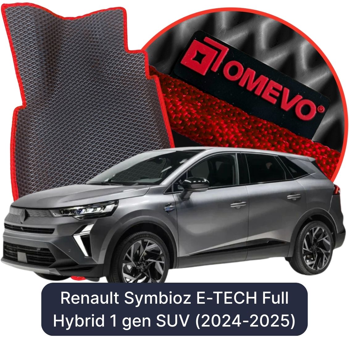 OMEVO 5D Pro EVA Fußmatten für Renault Symbioz E-TECH Vollhybrid 1 gen SUV (2024-2026)